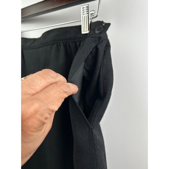 Vintage 1980s Pendleton Wool Skirt Black Midi Skirt Size 12 Petite Made in USA - Picture 6 of 8